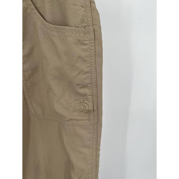 The North Face women's Horizon khaki roll up pants quick dry size 10 - Picture 3 of 9